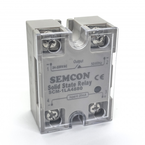 SCM-1LA4880 SSR 1 Pha 80A | Output: 24-280Vac, Input: 4-20mA