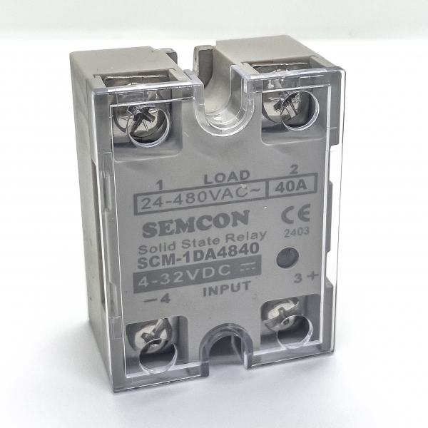 SCM-1DA4840 SSR 1 Pha 40A | Output: 24-280Vac, Input: 3-32Vdc