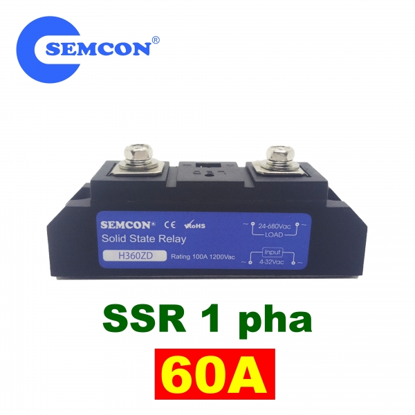 H360ZD SSR 1 Pha 60A | Relay Bán Dẫn