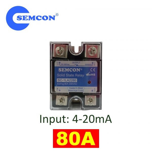 SC-1LA2280 SSR 1 Pha 80A | Output: 24-280Vac, Input: 4-20mA